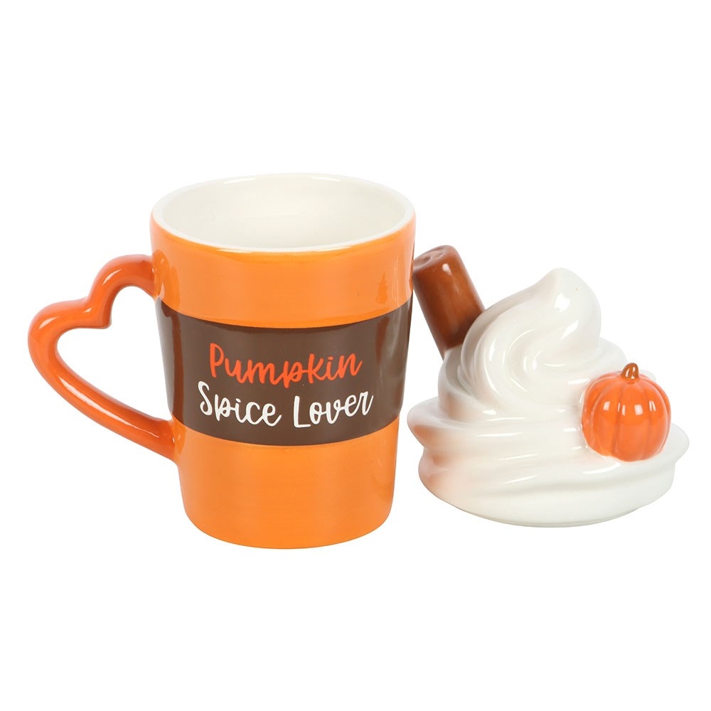 Something Different - Pumpkin Spice Latte Shaped Lidded Mok/beker - Multicolours